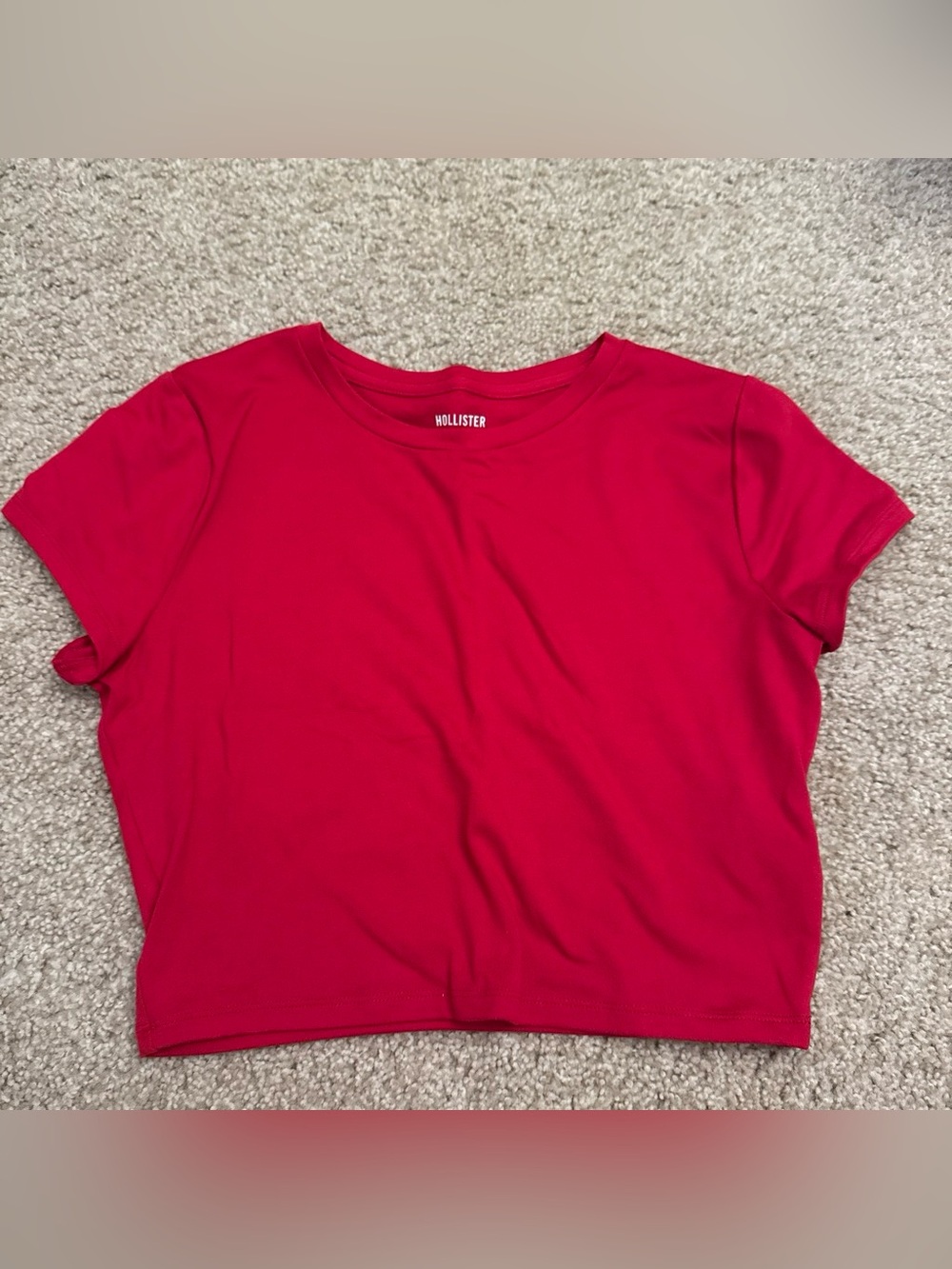 Hollister Women's Bright Red Short Sleeve Tee